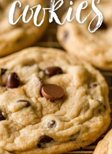 Delicious homemade chocolate chip cookies on a plate