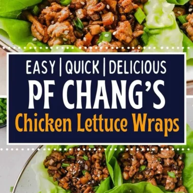 Healthy Chicken Lettuce Wraps with fresh vegetables and savory sauce