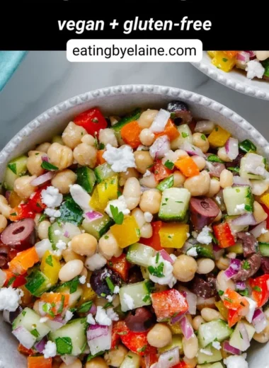 Colorful and nutritious Dense Bean Salad filled with fresh vegetables and beans
