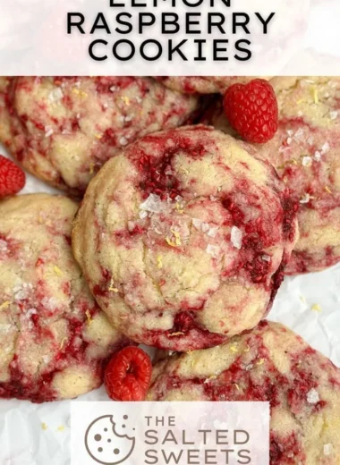 Delicious Lemon Raspberry Cookies on a decorative plate