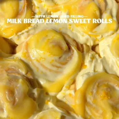 Freshly baked lemon rolls with a vibrant lemon glaze