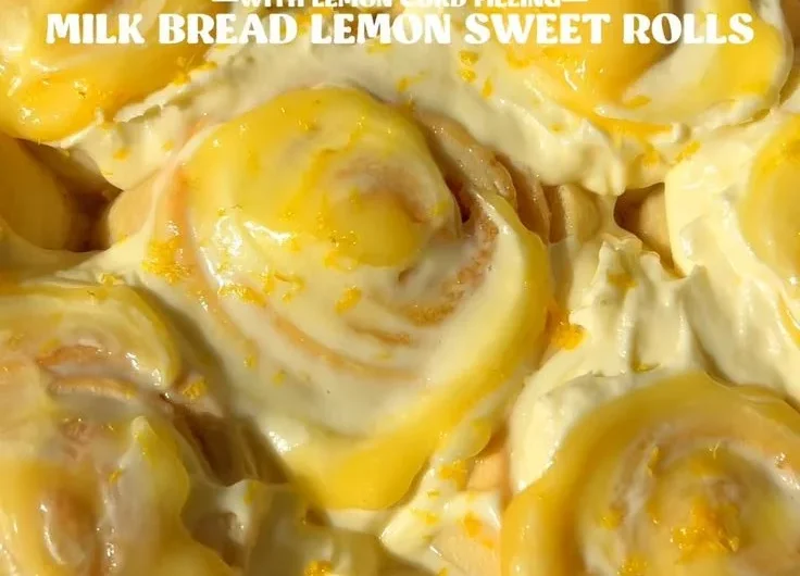 Freshly baked lemon rolls with a vibrant lemon glaze