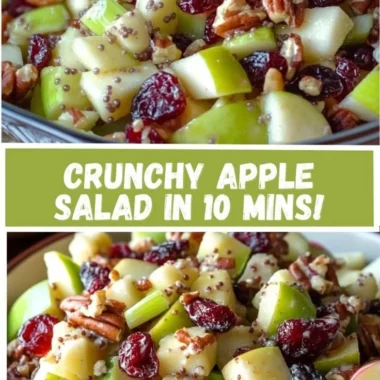 Fresh and vibrant apple salad with various fruits and nuts