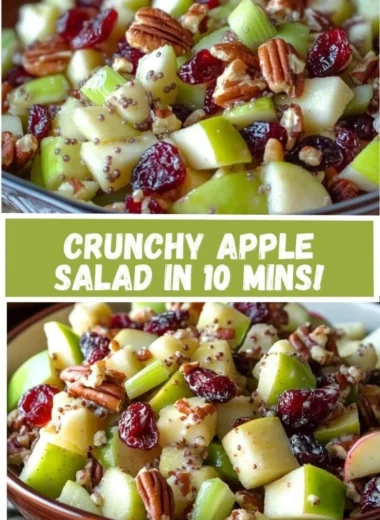Fresh and vibrant apple salad with various fruits and nuts