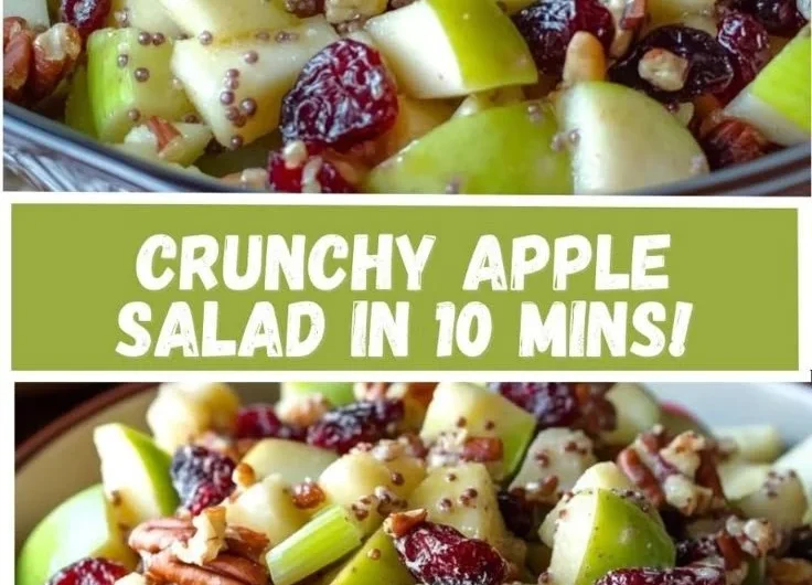 Fresh and vibrant apple salad with various fruits and nuts