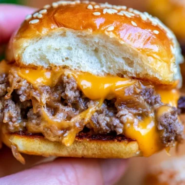 Delicious cheeseburger sliders served on a platter with toppings