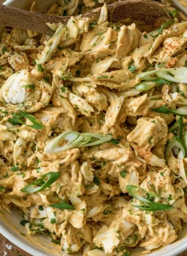 Chesapeake crab salad served in a bowl with fresh ingredients