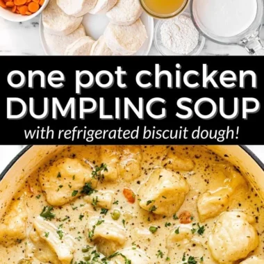 Delicious Chicken Dumpling Soup served in a bowl with fresh herbs and vegetables.
