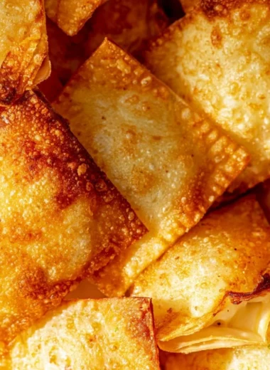 Homemade Crab Rangoon with crispy wrappers and creamy crab filling