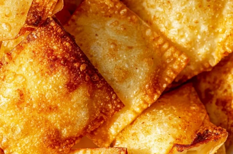 Homemade Crab Rangoon with crispy wrappers and creamy crab filling