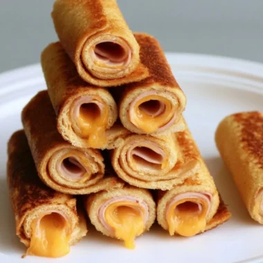 Delicious grilled cheese roll-ups of melted cheese in crispy bread.