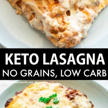 Delicious Keto Lasagna made with low-carb ingredients