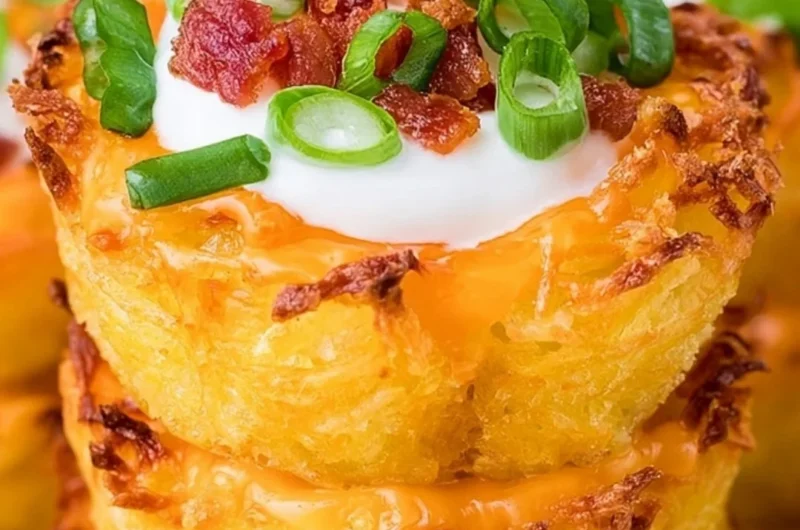 Delicious loaded tater tots topped with cheese and toppings