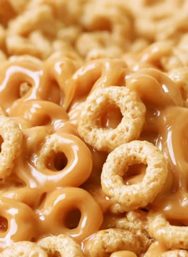 Delicious Peanut Butter Cereal Bites snack in a bowl