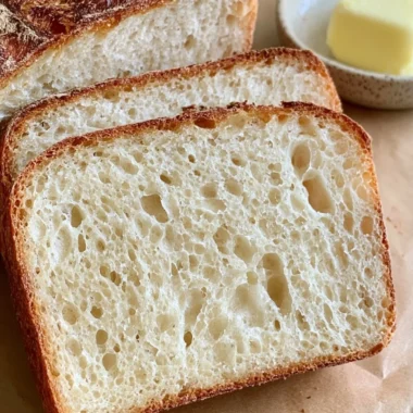 Delicious homemade sourdough sandwich loaf fresh out of the oven.