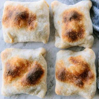 Freshly baked sourdough ciabatta bread with a crusty exterior and airy texture