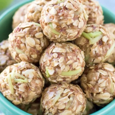 Delicious apple cinnamon cookie energy bites for a nutritious snack